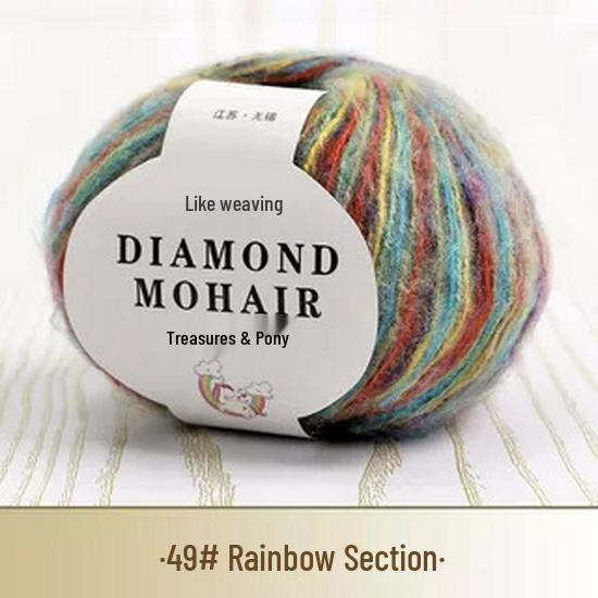 Young Mohair Sweater & Baby Scarf Shawl with Matching Fine Wool Hand-Woven Crochet Bag DIY Kit
