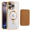 2 In 1 Detachable Card Holder Magnetic Wireless Charging Phone Cover For Magsafe Case for iPhone 16 Pro Max 15 Plus 14 13 12 11