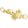 Crab Pendant: Copper-Plated, 18K Gold Ocean Series - High Color Retention Jewelry Accessory for DIY Bracelets & Necklaces.