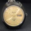 VINTAGE HMT RAJAT 8205 AUTOMATIC INDIAN MENS GOLDEN COLOR DIAL WATCH a703040-1 R212-a703040