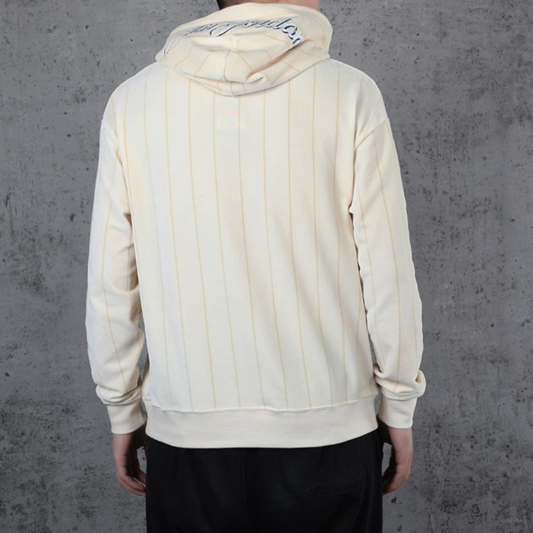 Jordan Air Vertical Stripe Fleece Hoodie Pullover Men Hoodie Beige CD5740-271