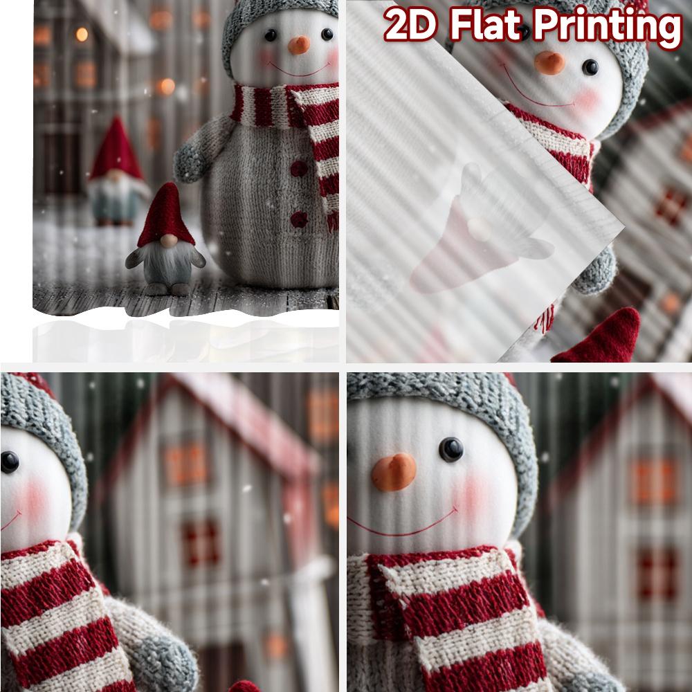 2pcs, 2D FLAT PRINTING Curtains (Without Rod) Snowy Cheer Halloween Festival Popular Curtains&Drapes Fabric Curtains Decorations