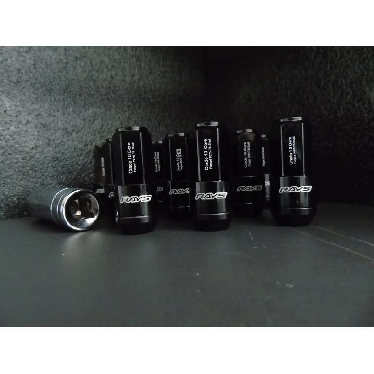 19HEX Rays Two-In-One Side Lock Nut Wheel Nut Lug Nut Length 58mm M12x1.5 M12x1.25 M14x1.5 With Aluminum+Steel 20pcs