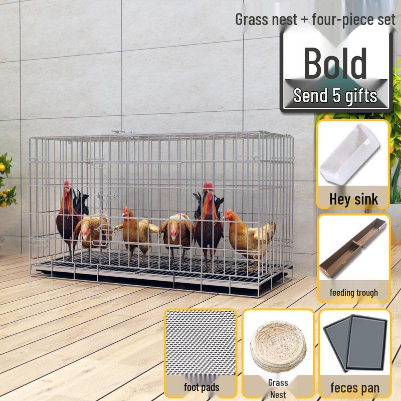 Large Automatic Folding Chicken Coop with Manure Cleaning, Wire Mesh, Suitable for Ducks and Geese