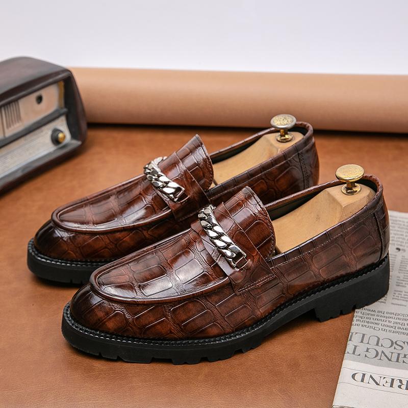 

Men shoes casual fashion Oxford PU leather lace up formal dress shoes XRS-7153 37 коричневий