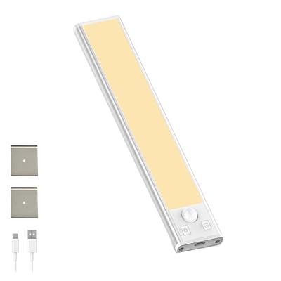 ZHOUMIN Motion Sensor Light, Indoor, Rechargeable LED Bar Light [Stepless Dimming & High-Sensitivity Sensor  3 Color Switching  Type-C Charging 