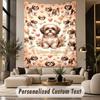 Floral Garden (784) Theme Wall Tapestry Customized With Name Text Personalized Hanging Tapestry For Bedroom Living Room Decor