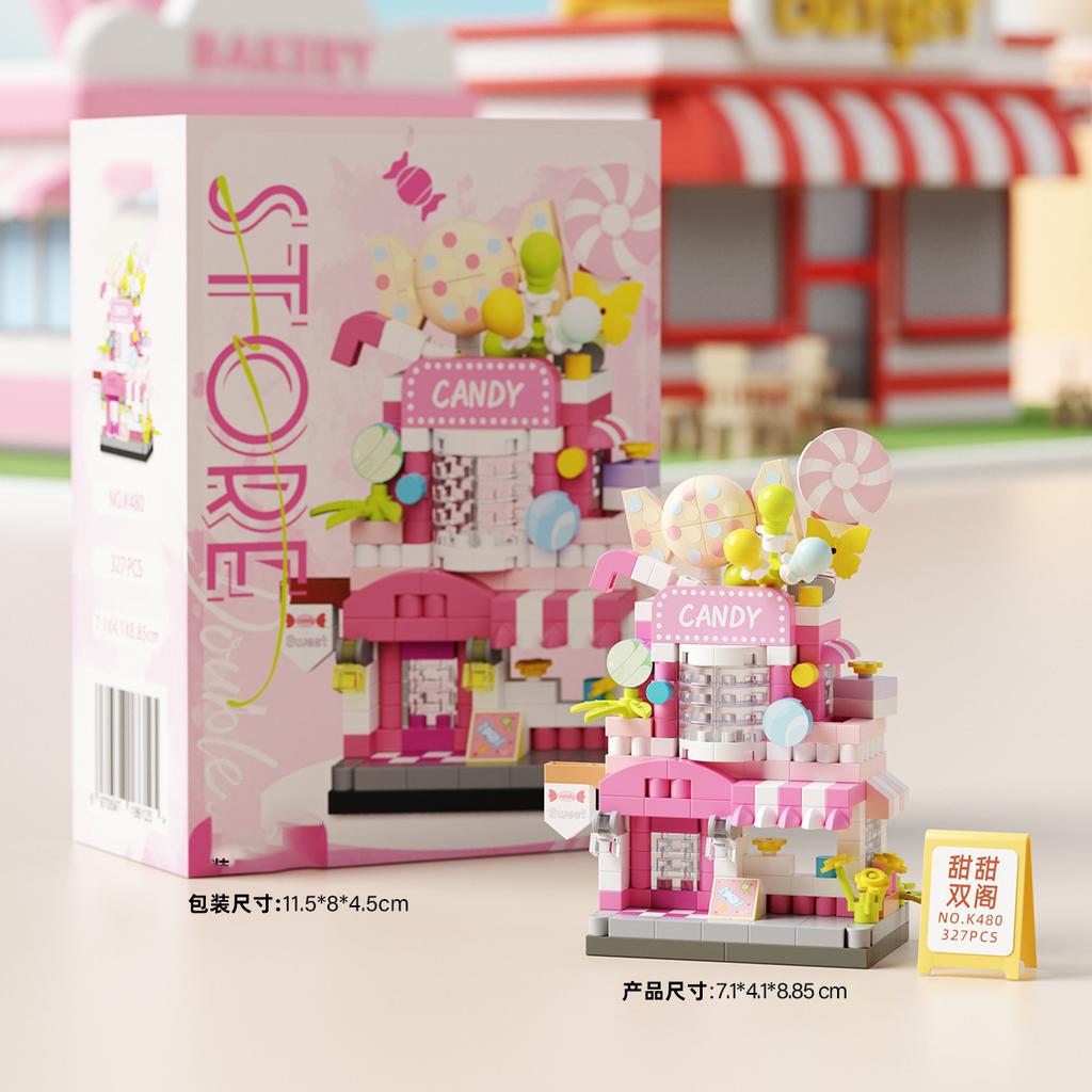 Moc Building Blocks Street View Moc Bricks Sets for Adults Boy Micro Construction Set Mini Food Truck Model Assembling Toy Gifts