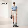 Only Women's High Waist Pleated Denim Skirt Shorts