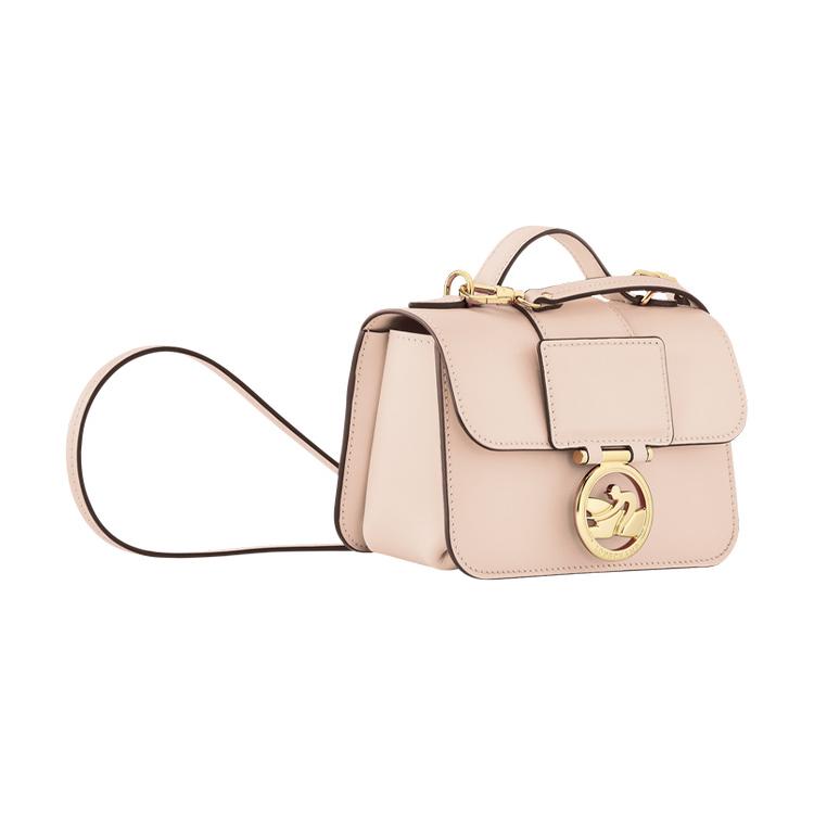 New LONGCHAMP BOX-TROT Calfskin Handbag Shoulder Bag Crossbody Bag Mini Women's Light Pink 10180HAUP53