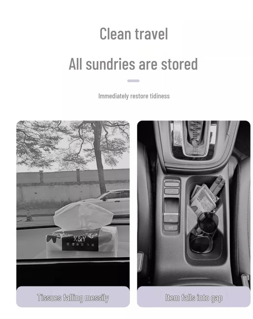 Rücksitz-Organizer mit Taschentuchbox und Aufbewahrungstaschen