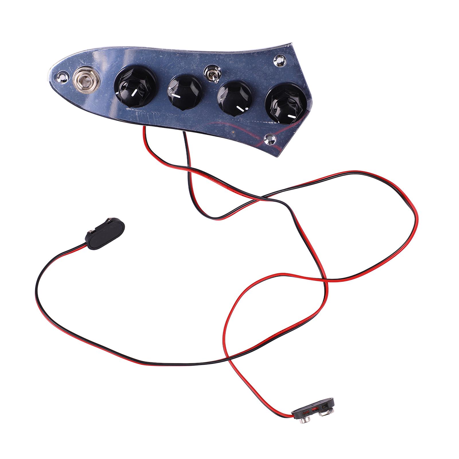 

Fully Loaded Control Plate Pre Wired with Wiring Harness for Jazz Bass Passive Active Switching Instrument Accessories