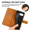 For Google Pixel 9a Stand Case Anti-Scratch Calf Texture Leather Phone Cover