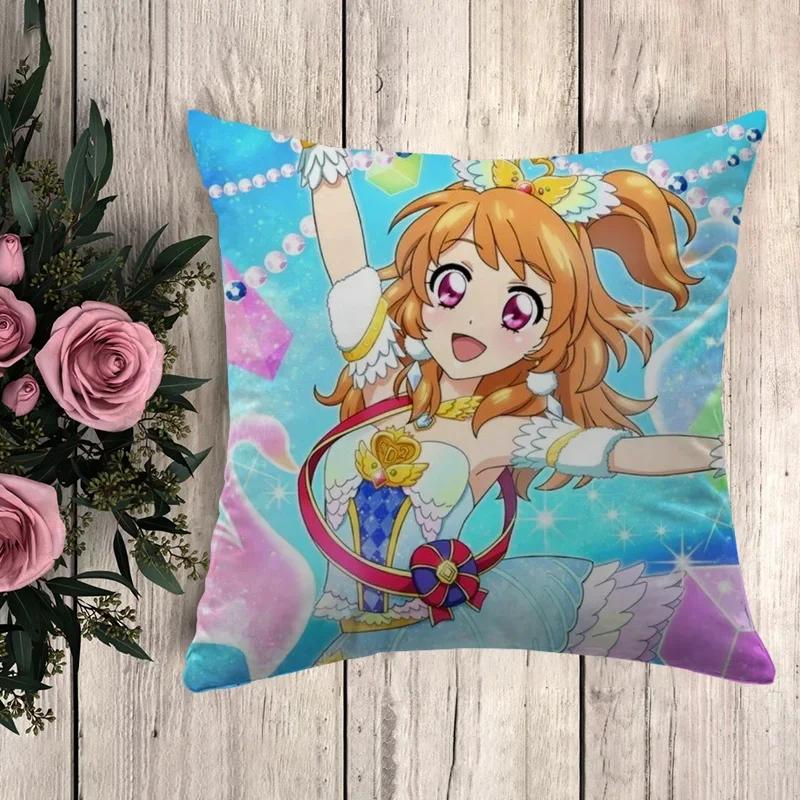 Pillowcase A-Aikatsu Pilow Cases Throw Pillows Anime Pillow Cover Decorative Pillowcases Cushion Covers Fall Decor