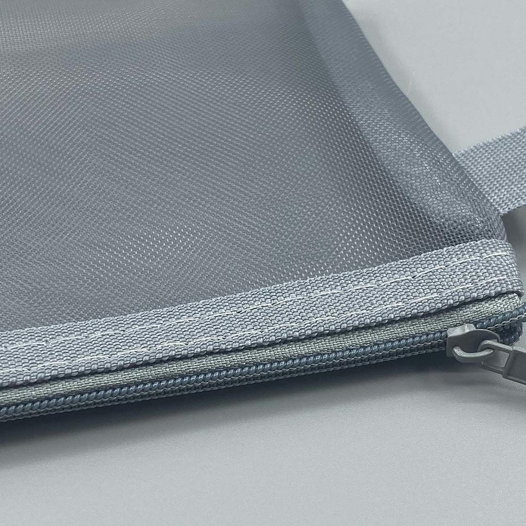 Gennemsigtig Net Stationery Taske med Stor Kapacitet, Simpel og Bærbar Blyantstaske, Multifunktionel Stationery Opbevaringstaske