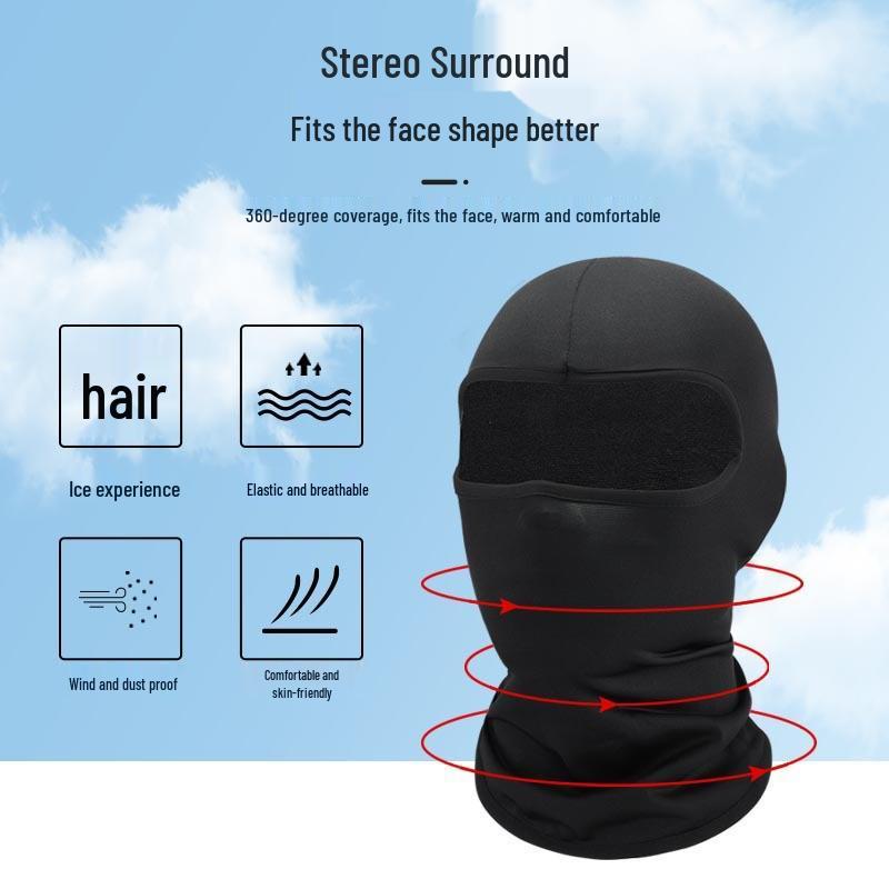 Ice Silk Sun Protection Headgear: Breathable Neck & Face Mask for Summer Cycling & Outdoor Activities
