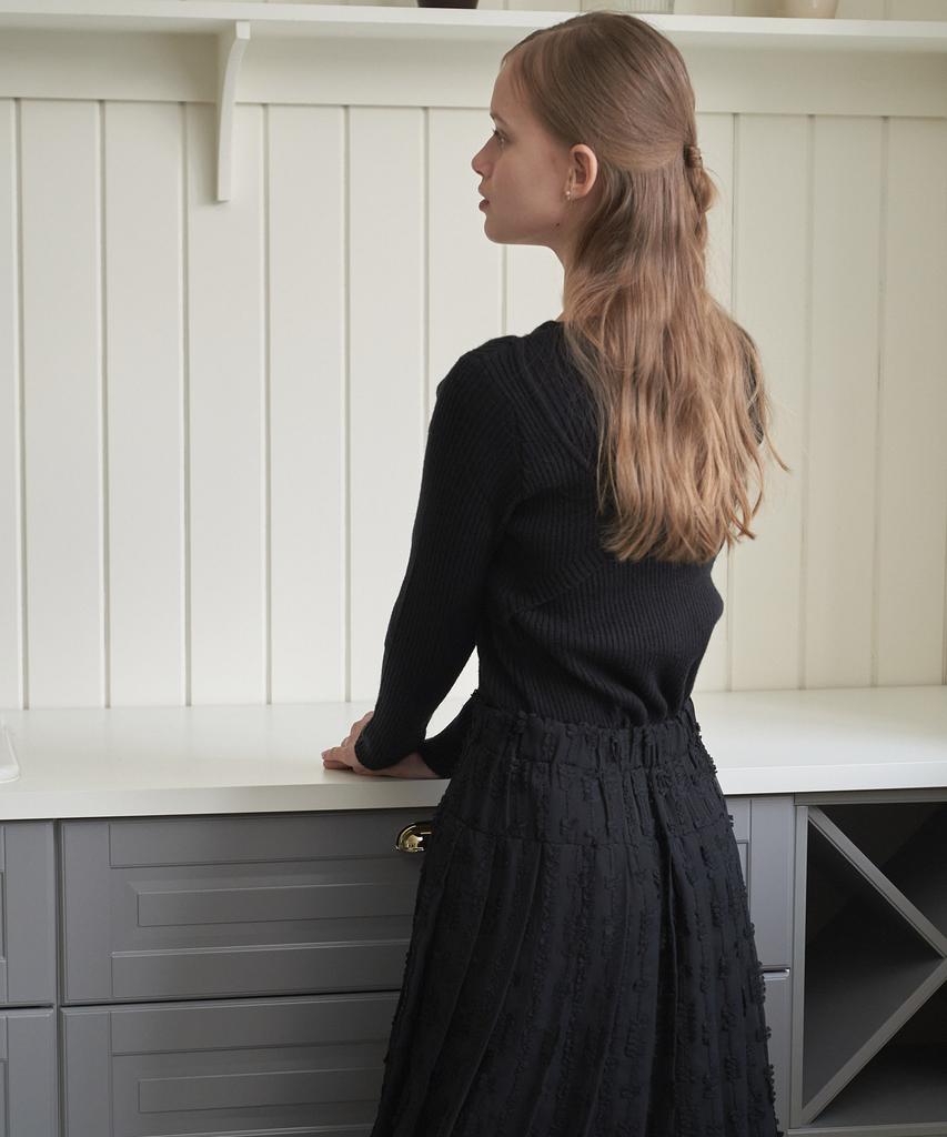 Peullobeu Layered Ballet Knit_Bk