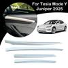 For Tesla Model Y Juniper 2025 Door Side Trim Strip Cover Plank Accessories 4PCS Car Door Interior Sticker Decorative U4B4