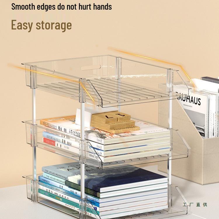 Acrylic Desktop Bookshelf for Students and Office