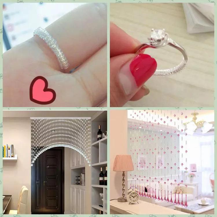 DIY Beading Materials: Transparent Nylon Crystal Thread, Non-Elastic Fishing Line for Handcrafts