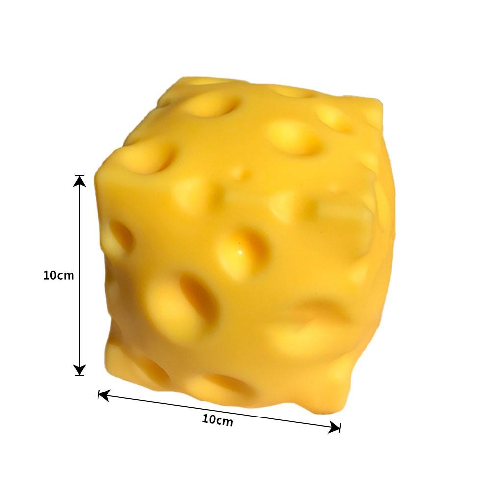 Giant Cube Cheese Squeeze Toy Simulation Extra Large Size Cheese Fidget Toy Slow Rebound Shapeable Venting Ball Gifts