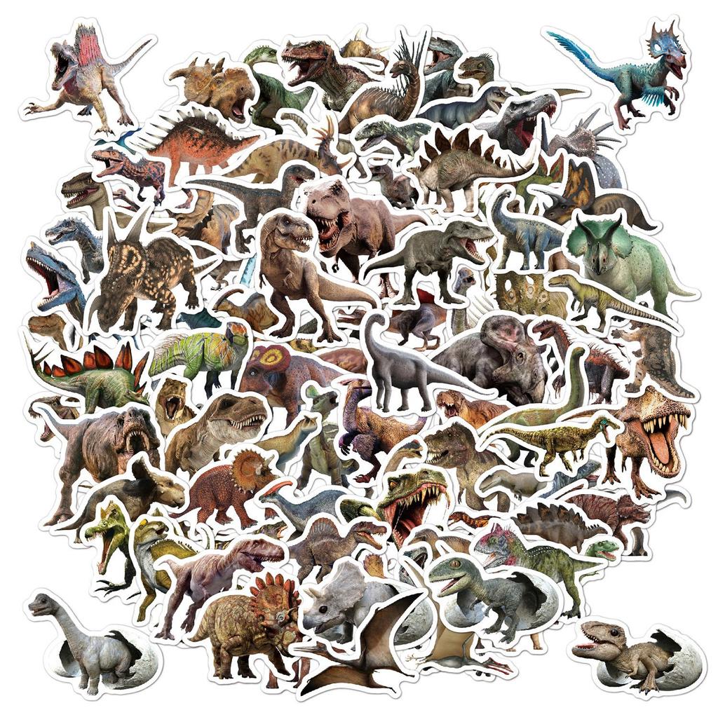 Jurassic Dinosaur Stickers 100 Ticket Skateboard Laptop Waterproof Children's Dinosaur Stickers