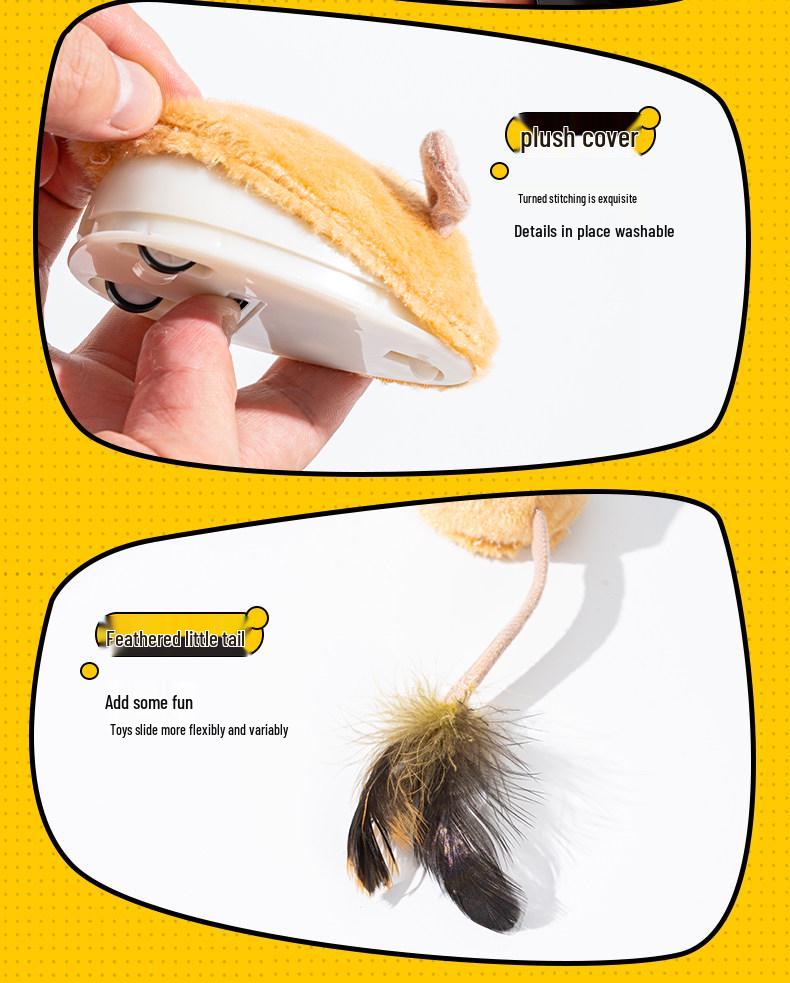 Remote Control Tail-Wagging Electric Pet Toy: Self-Entertainment Decompression Gadget for Cats and Dogs.