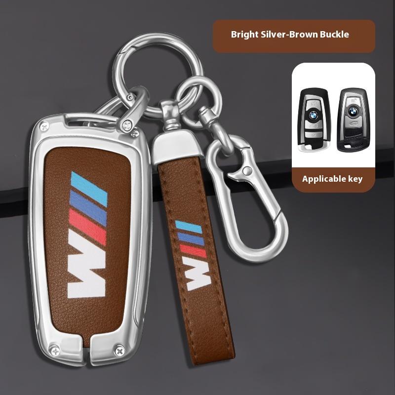 For BMW M E39 E46 E60 E90 F25 F15 F10 F20 F30 F01 G05 G20 X1 X3 X5 Car TPU Zinc Alloy Key Case Bag Car Key Chain Metal Key Shell