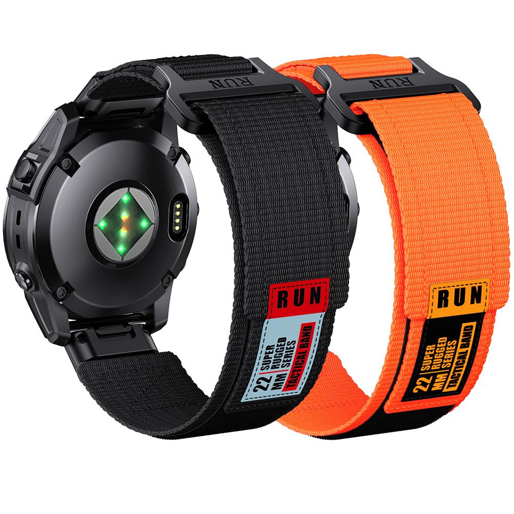 QuickFit 22mm Uhrenarmband für Garmin Fenix 8 47mm, Fenix 7/6 Pro Armbänder, Nylon Ersatzarmband für Epix 2, Forerunner 955 945