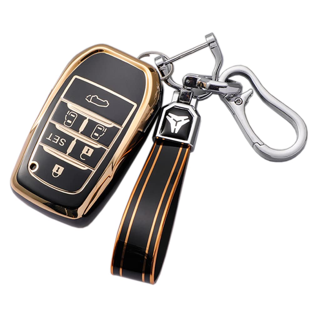 

Чехол для ключа-брелока для подходящий для нового Harrier 80 нового Alphard 30 Vellfire 30 VELLFIRE автомобиль ТПУ 6 черный держатель, чехол, Toyota, серия, серия, чёрный