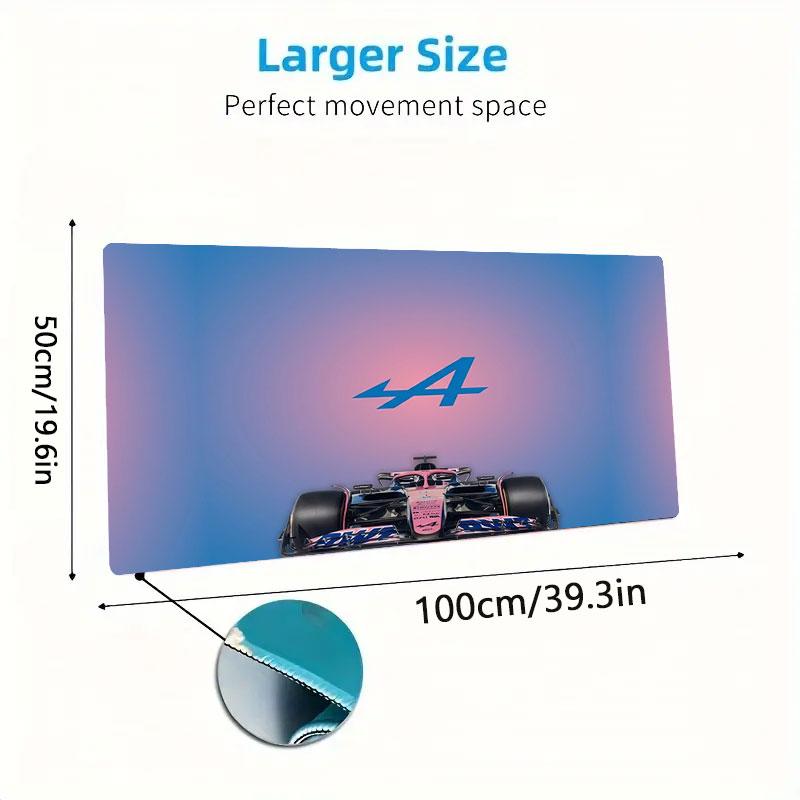 Alpine F1 Large Size Mouse Pad Large Gaming Table Cushion Non-slip Laptop Tablet Big Mousepad XXL Mat Mini PC Playmat With Lock Edge