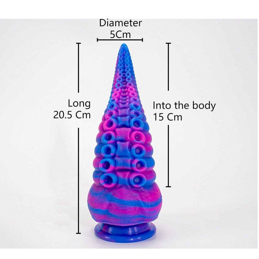 Alien Mixed Color Realistic Dildo Manual Fake Penis Liquid Silicone Adult Sex Toy Masturbator Soft Comfortable Design