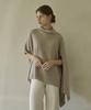 Eima Webbed Merino Wool Poncho Knit_2Color