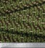 Soimoi Brown Japan Crepe Satin Fabric Ash Leaves Printed Fabric 1 metre 42 Inch