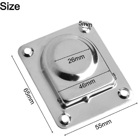 4Pcs Stainless Steel Flush Mount D-Rings,Heavy Duty Floor Mount Tie Down Anchors For Boats Trailers Trucks,56x66mm Load Capacity