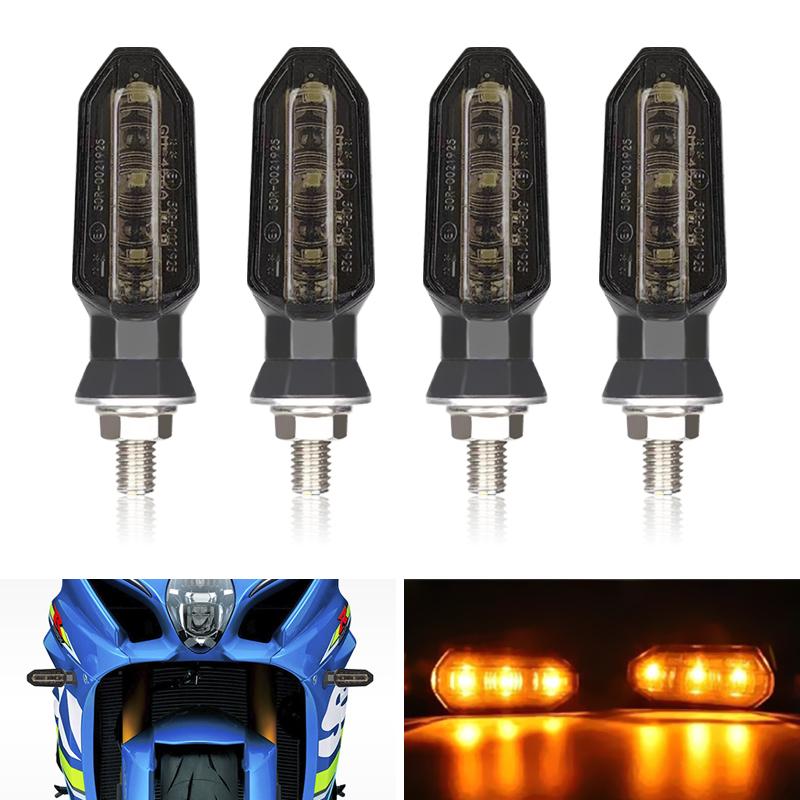 Motorcyle LED Turn Signal Light 12V Moto Amber Indicator Lamp For Yamaha FZ 1 YZF R3 R6 R1 MT 07 09 FZ6 Tracer 900 Tenere 700