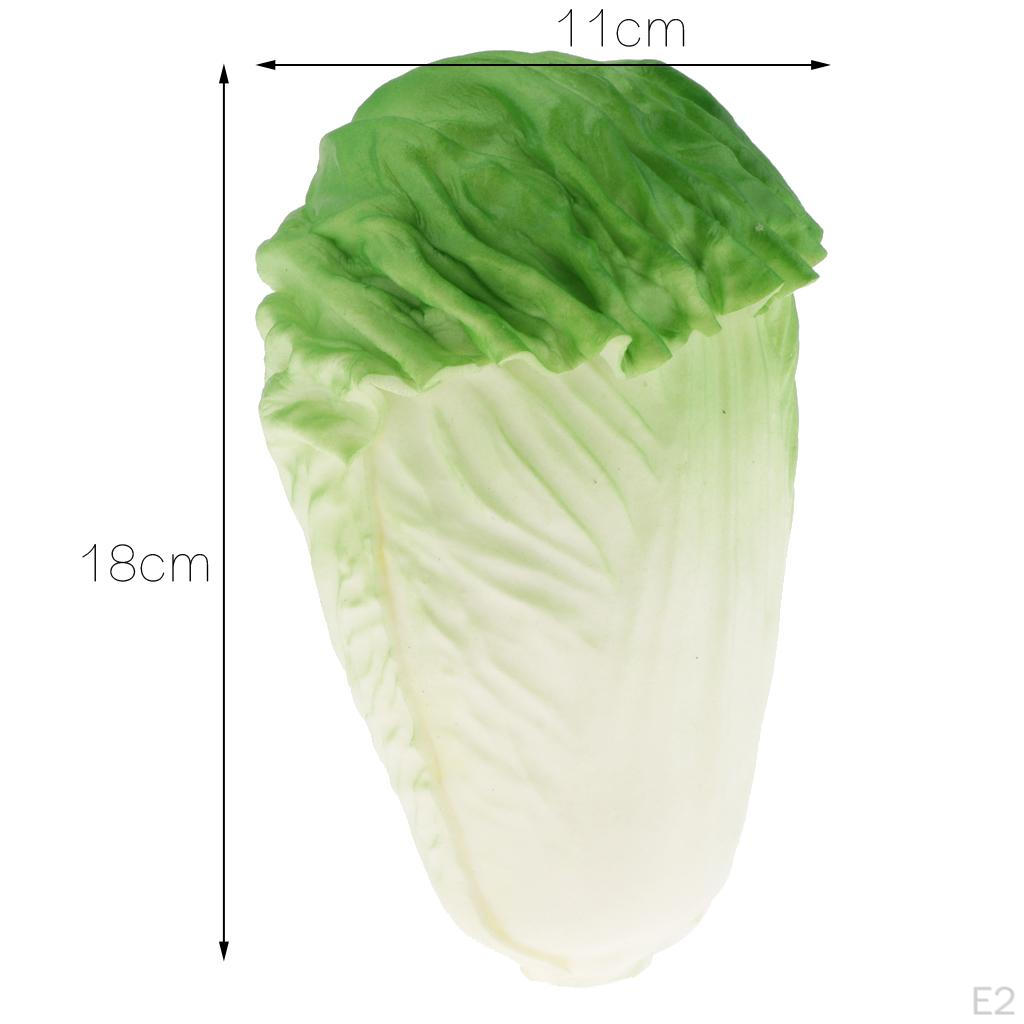 Artificial Green Cabbage Loofah PVC Vegetable Educational toy Decor Ornament