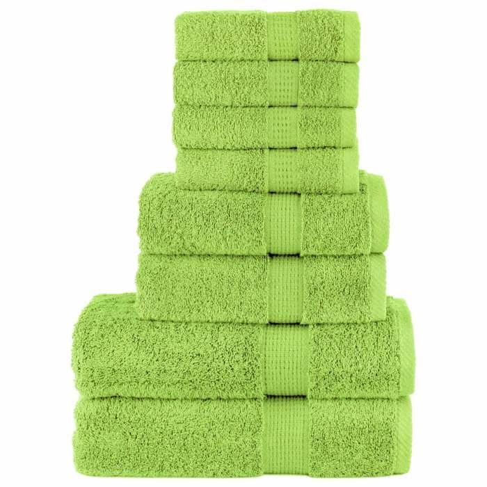 VidaXL Ensemble de Serviettes de Qualité Supérieure 8 pcs, Essuie-mains, Serviettes de Douche, Draps de Bain, Serviettes 137551