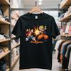 Anime Graphic T Shirt for Men Dual Heroes Luffy Vs Goku One Piece Dragon Ballpower Clash Design Summer Cross Series Cartoon