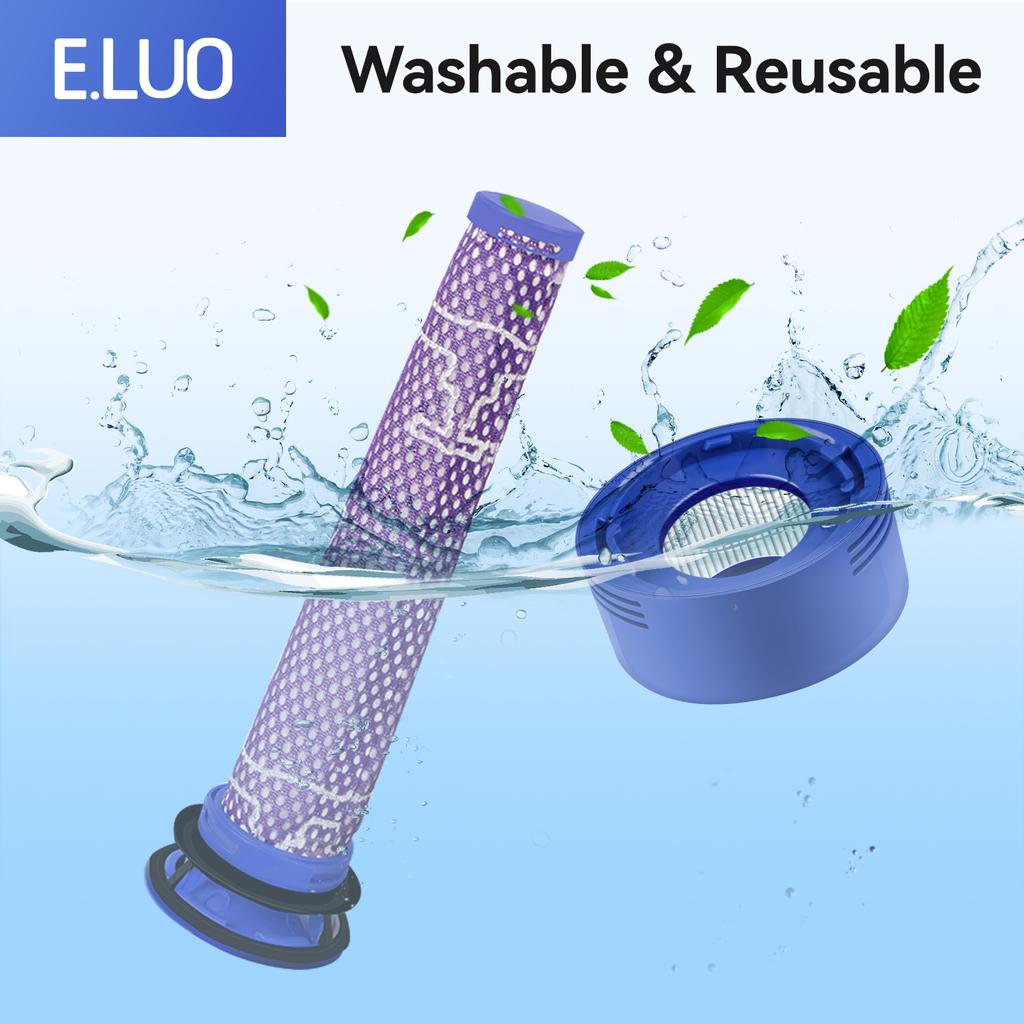 8 Pack Replacement Vacuum Filters for Dyson V7 V8 Motorhead Absolute HEPA Filter