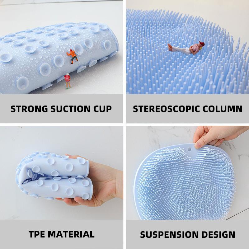 Fußwasch- und Fußmassage-Artefakt Faule Fußbürsten- und Fußmassage-Matten Zuhause Badezimmer Rutschfestes Fußwaschen mit Saugnäpfen und Fußpolstern