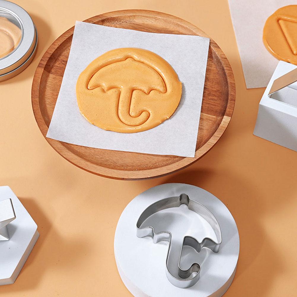 Korean Sugar Candy Making Tools Squid Sugar Player Kit Steel Cookie Cutters Sugar Cookie Umbrella Triangle Star Round