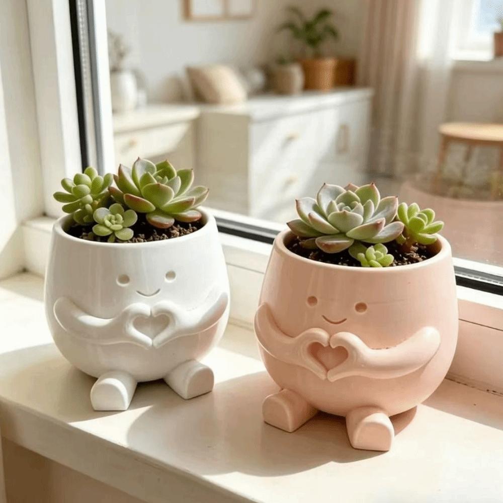 3D Printed Plant Pot Stylish Design Desktop Decoration Novelty Flowerpot Office