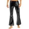 Herrenhosen Nachtclub Metallic Disco Hosen Bell Bottom Lange Hosen