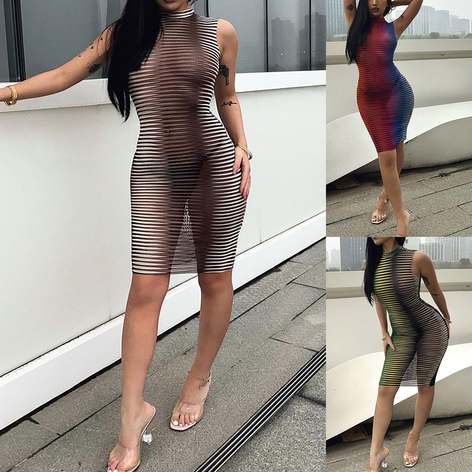 

Женское повседневное модное сексуальное платье без рукавов, платье-майка