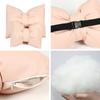 Creative Bowknot PU Leather Car Seat Pillow Pink/White/Black Car Headrest Neck Pillow Cotton Comfort Cushion Car Interior