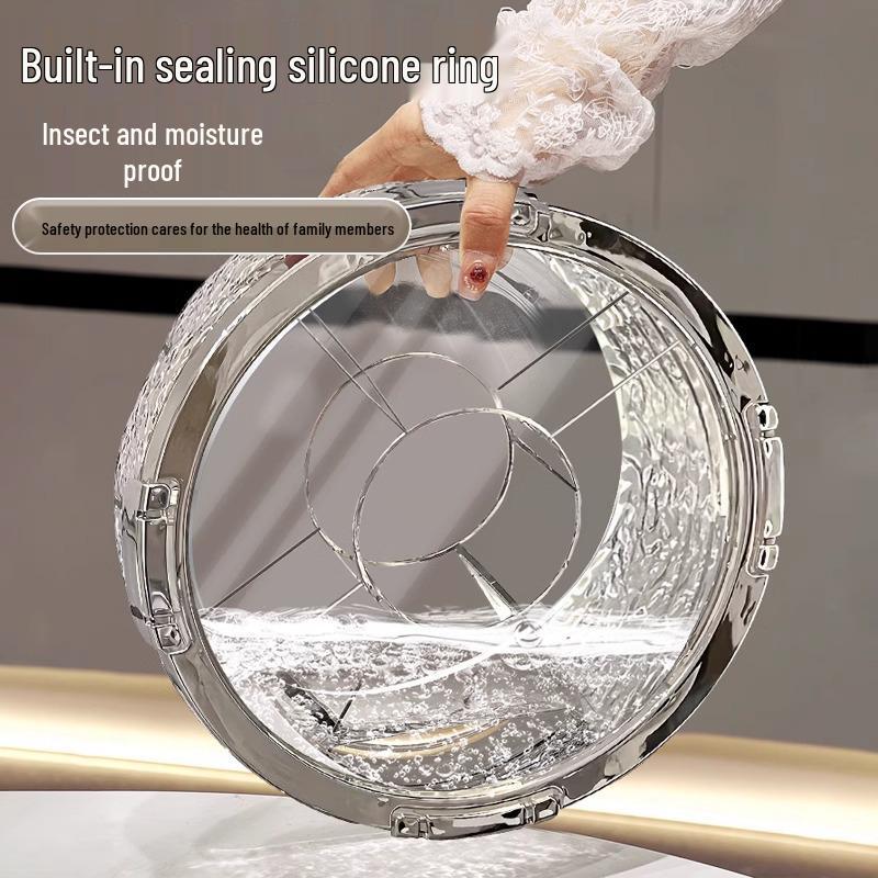 Elegant Sealed Nut and Dried Fruit Snack Tray for Coffee Tables