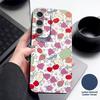 Cherry Fruits Print Case For Samsung S26 S25 Ultra S24 S23 S22 S21 FE A15 A35 A55 A16 A36 A56 A17 A18 A37 A57 5G Leather Texture Soft Cover