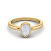 0,75 Karat Birnenform Mondstein 925 Sterling Silber Gold Vermeil Solitär Damen Verlobungsringe