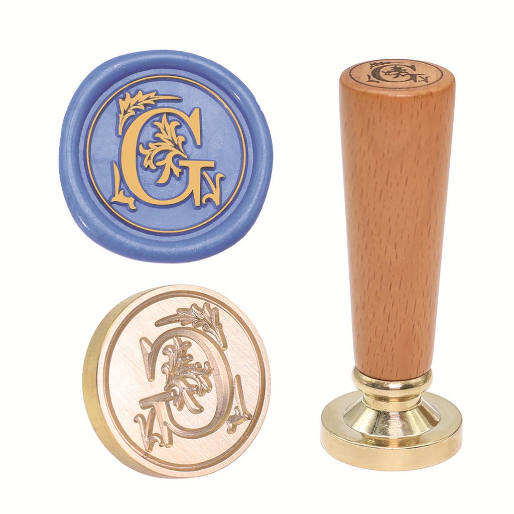 Handcrafted Beechwood Wax Seal Stamp With Interchangeable Brass Embossing Tip for Elegant Correspondence